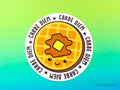 Funny Waffle Carbs Vinyl Sticker "Carbe Diem"