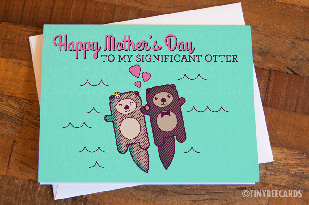 Cute Mother's Day Card for Wife "Happy Mother's Day to my Significant Otter"