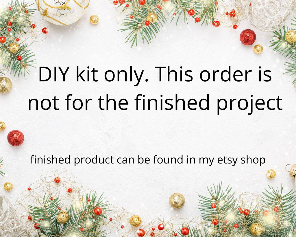 DIY craft Christmas ornament kit. Macrame star