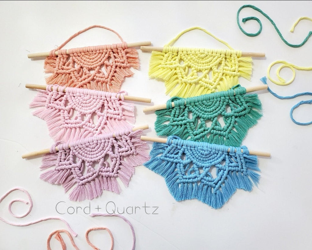 Macrame 12 inch half mandala PDF PATTERN digital download.