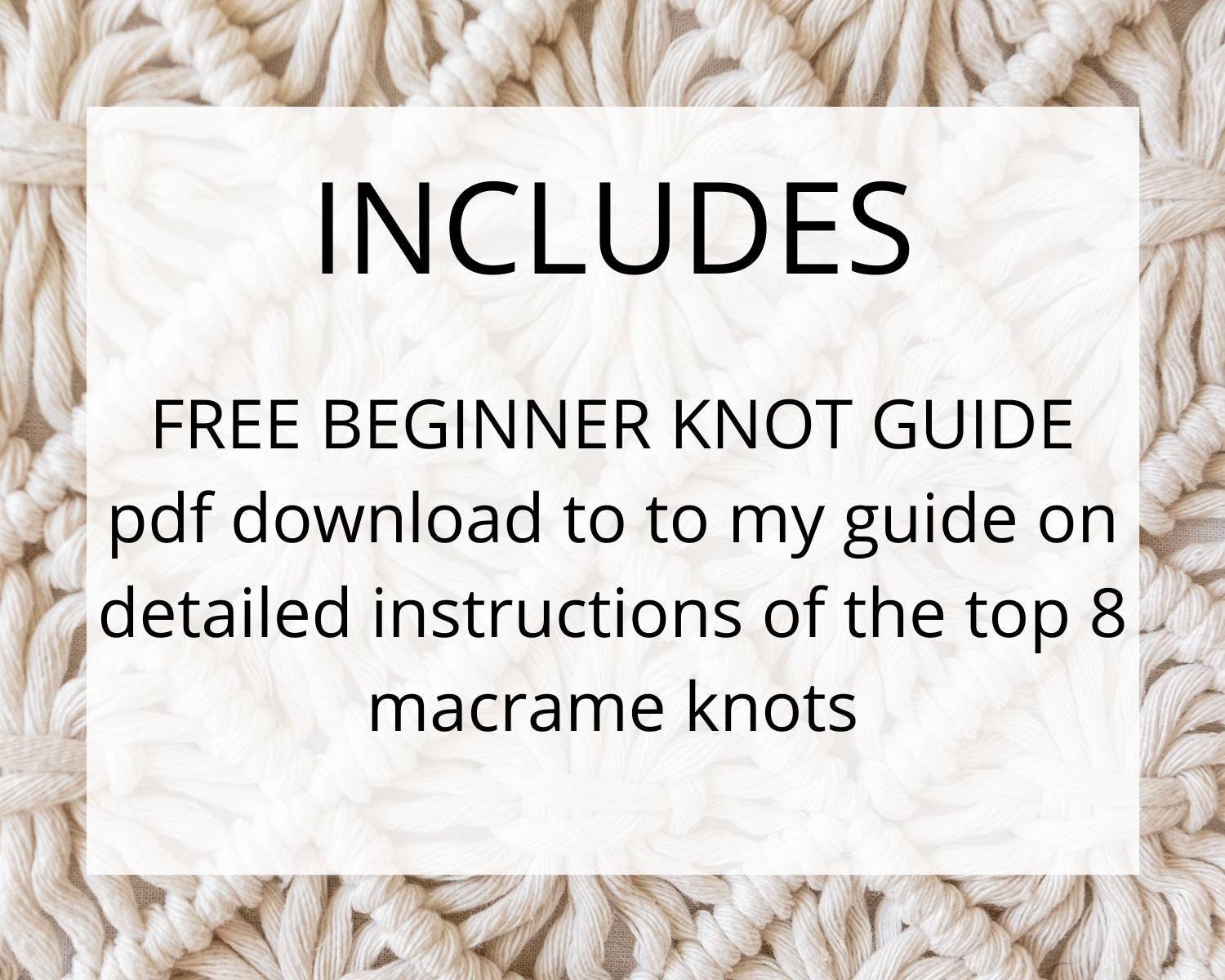Macrame wall hanging pdf pattern