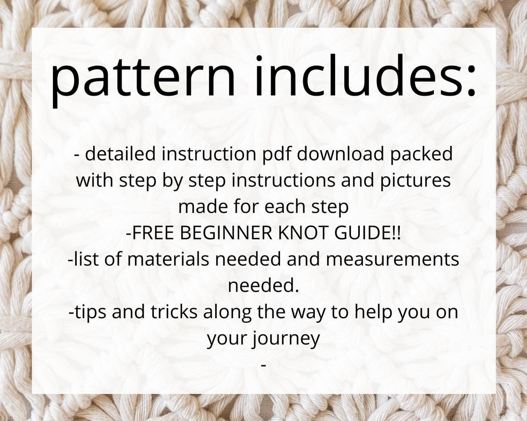 Macrame wall hanging pdf pattern