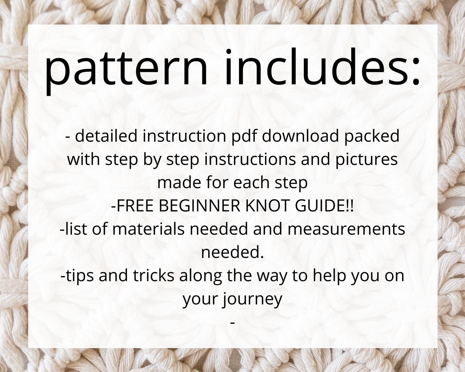 Macrame wall hanging pdf pattern