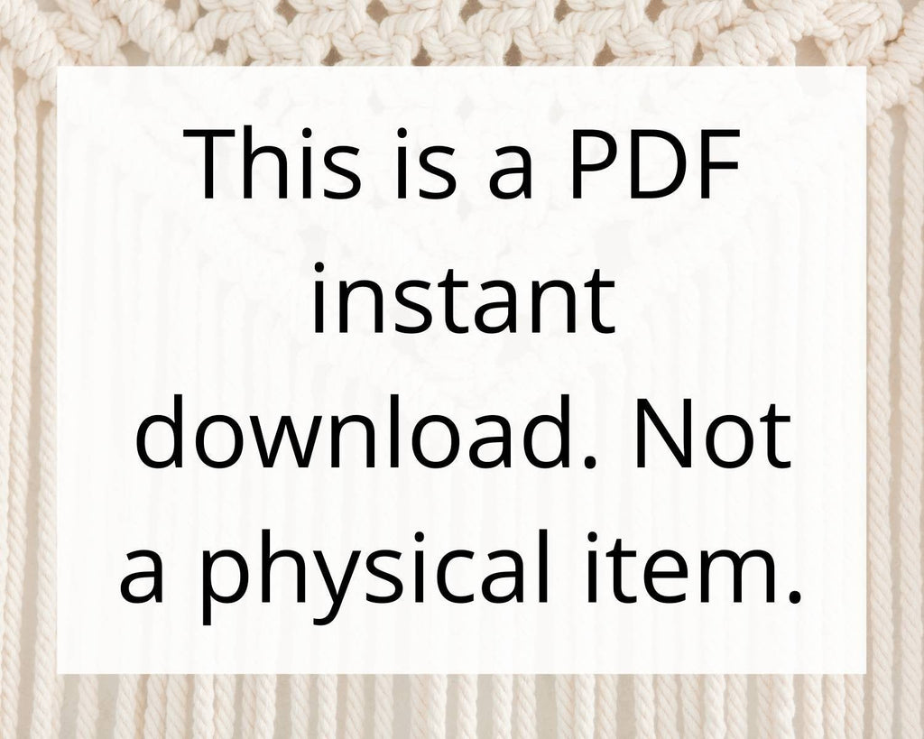 Beginner macrame wall hanging pdf pattern