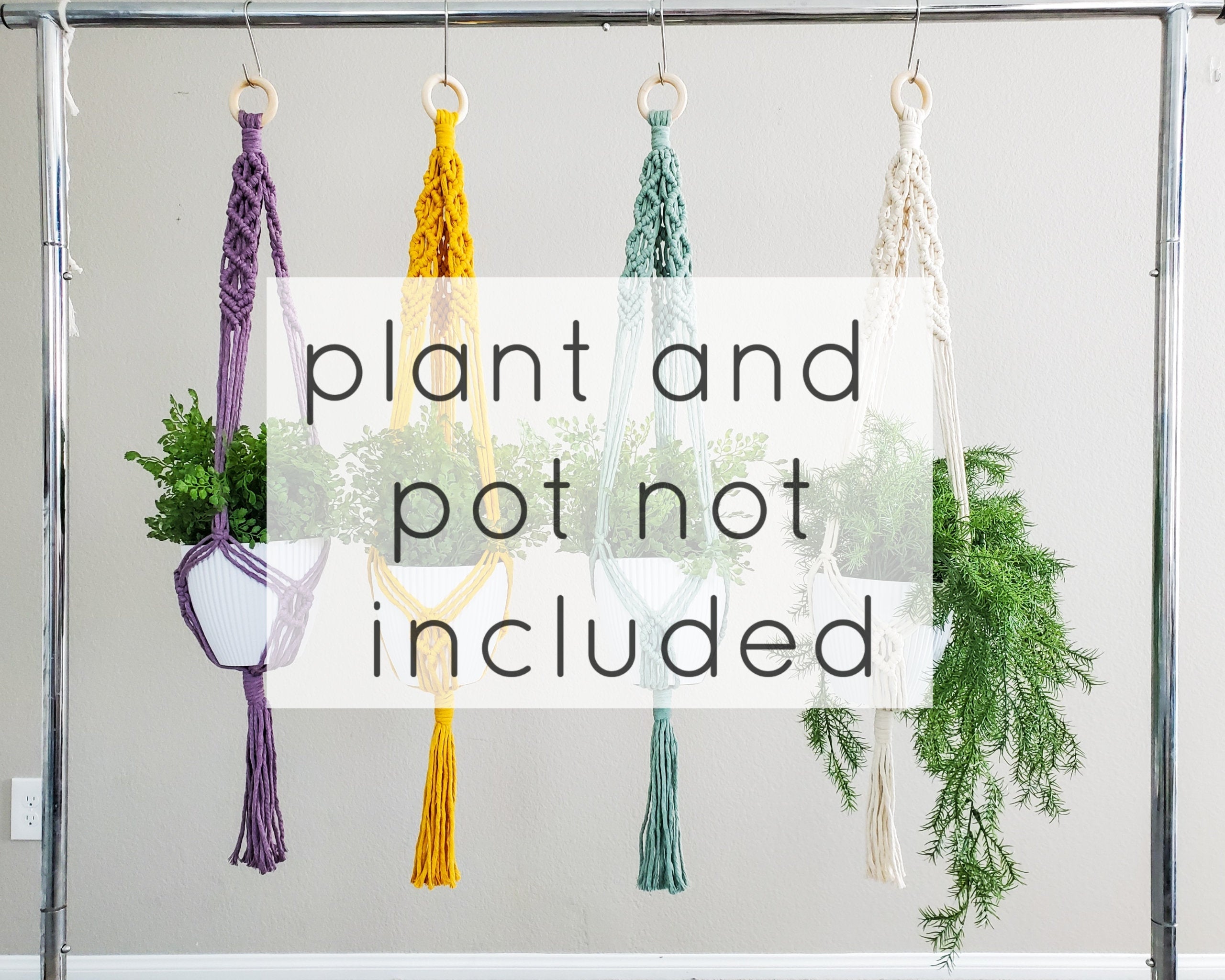 Handmade Macrame plant hangers Diamond style. Made to order.