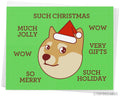 Funny Doge Meme Christmas Card "Such Christmas"