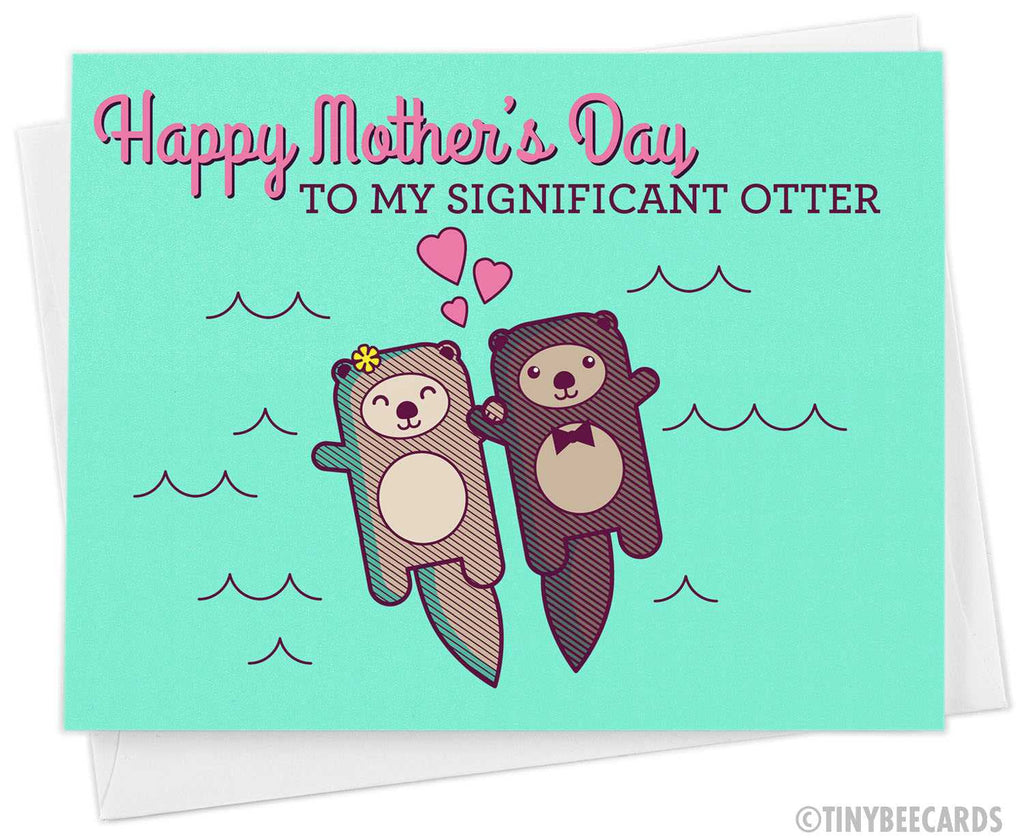 Cute Mother's Day Card for Wife "Happy Mother's Day to my Significant Otter"