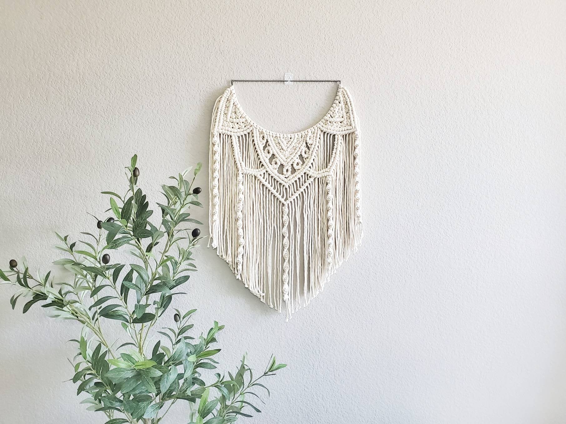 Semi circle macrame wall hanging
