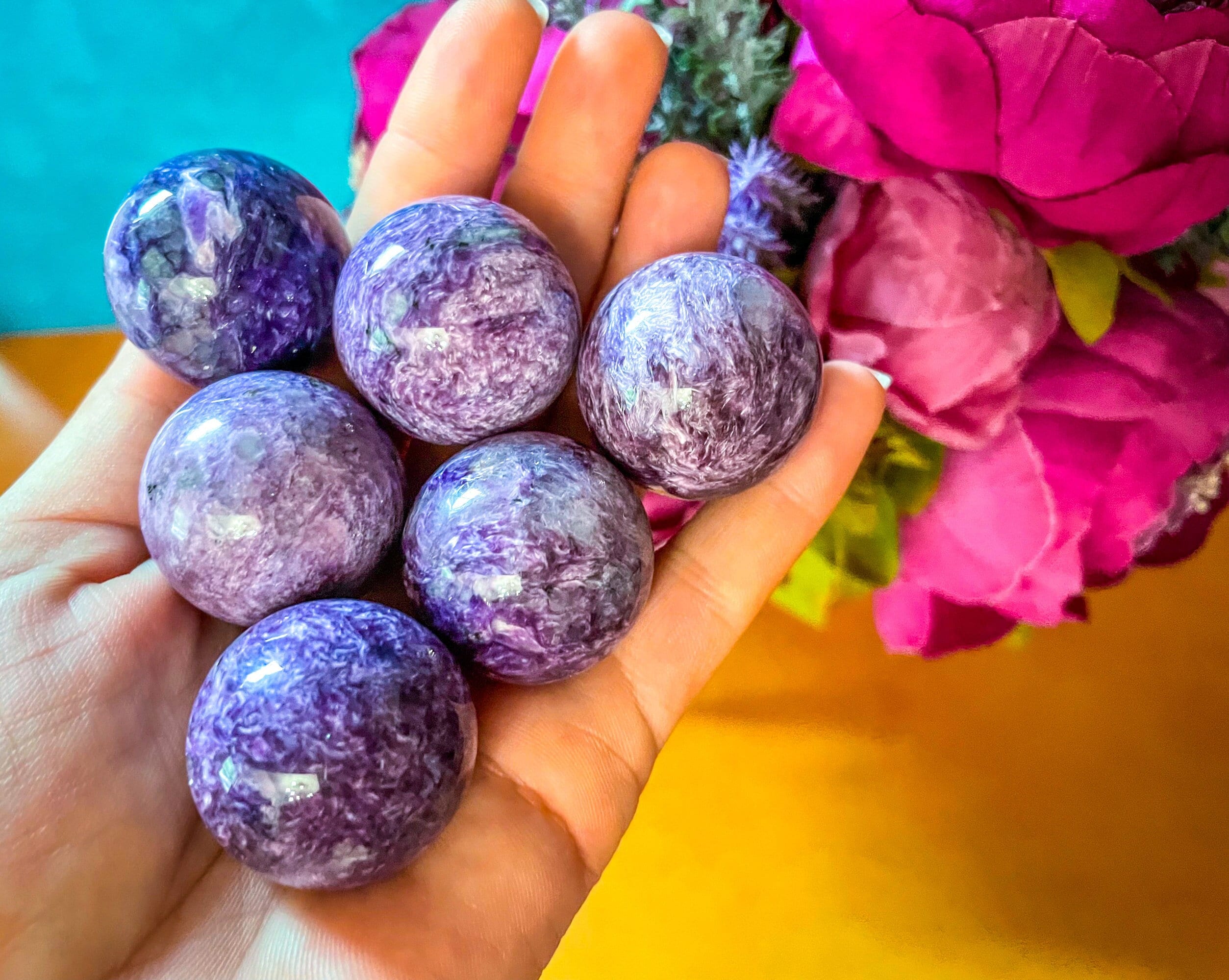 Amazing 1 1/4" Charoite Crystal Spheres