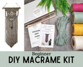 Beginner macrame wall hanging kit. Macrame diy craft kit for beginners.