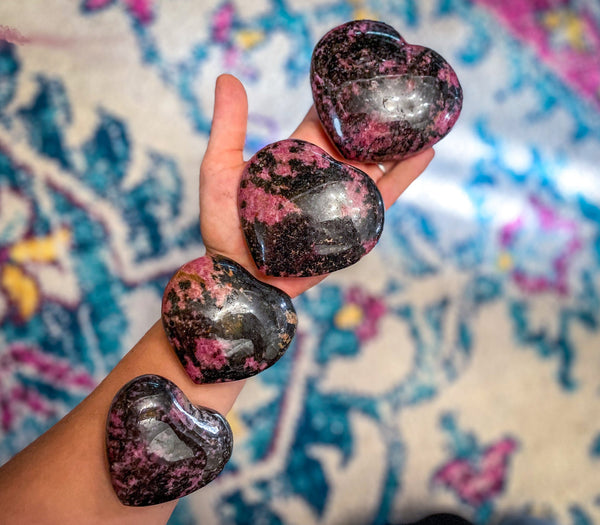 RHODONITE heart
