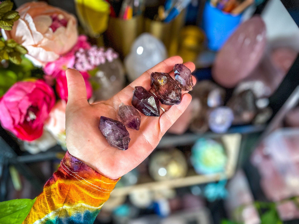 Raw Amethyst with Hematite Inclusions