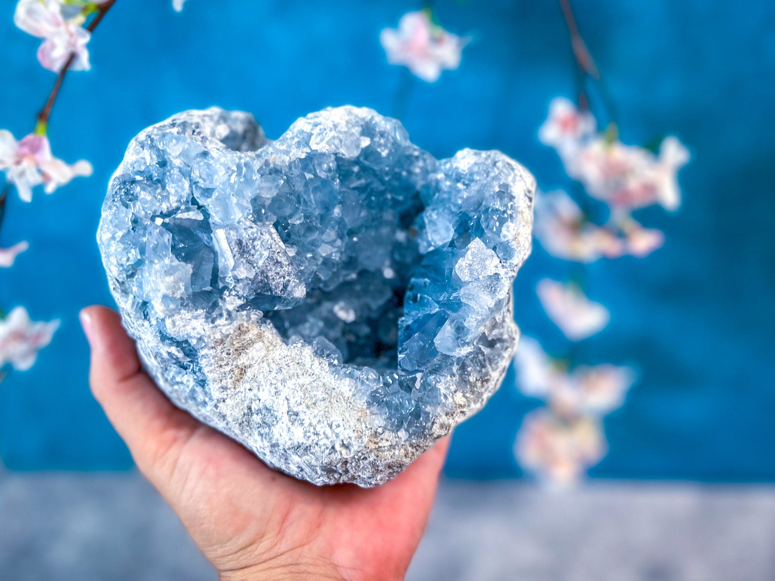 Ethically Sourced Raw CELESTITE Geodes 3 - 5 1/2 lbs!