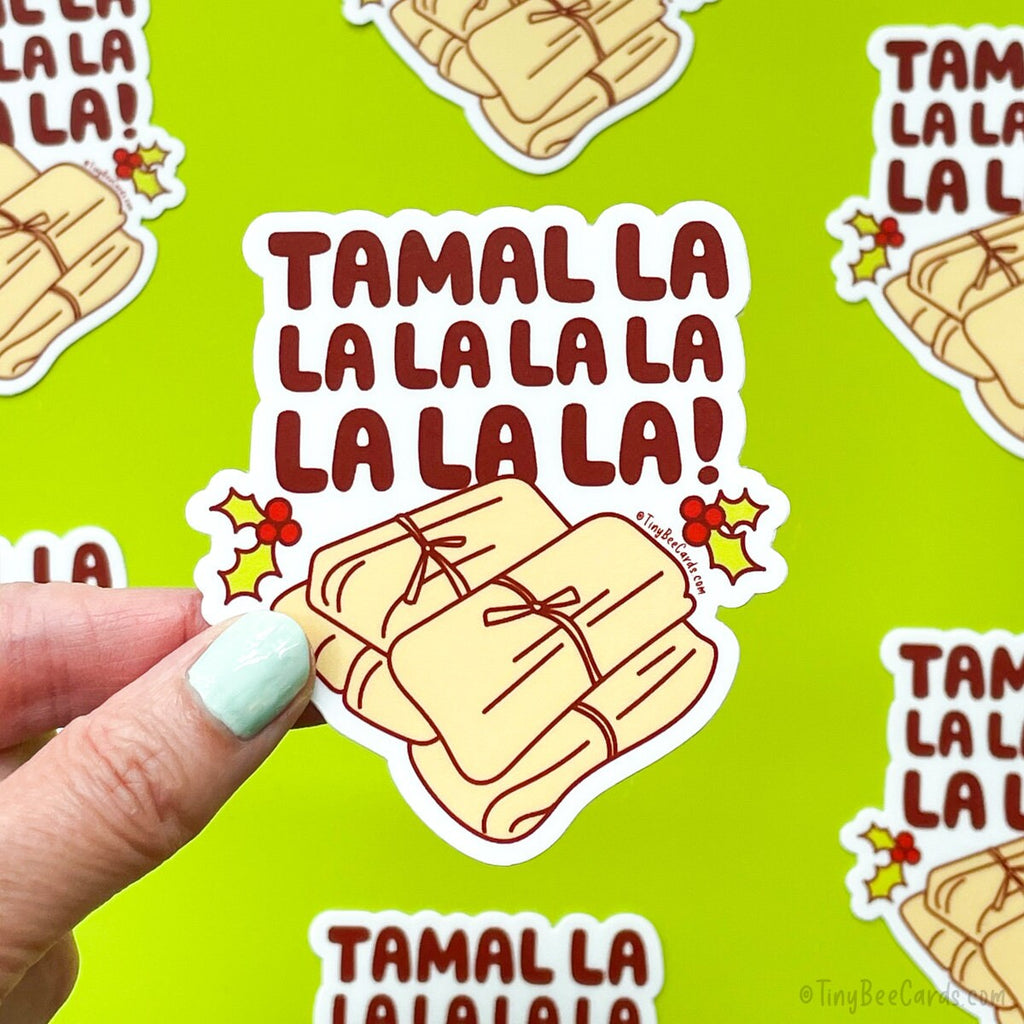 Tamales Christmas Vinyl Sticker
