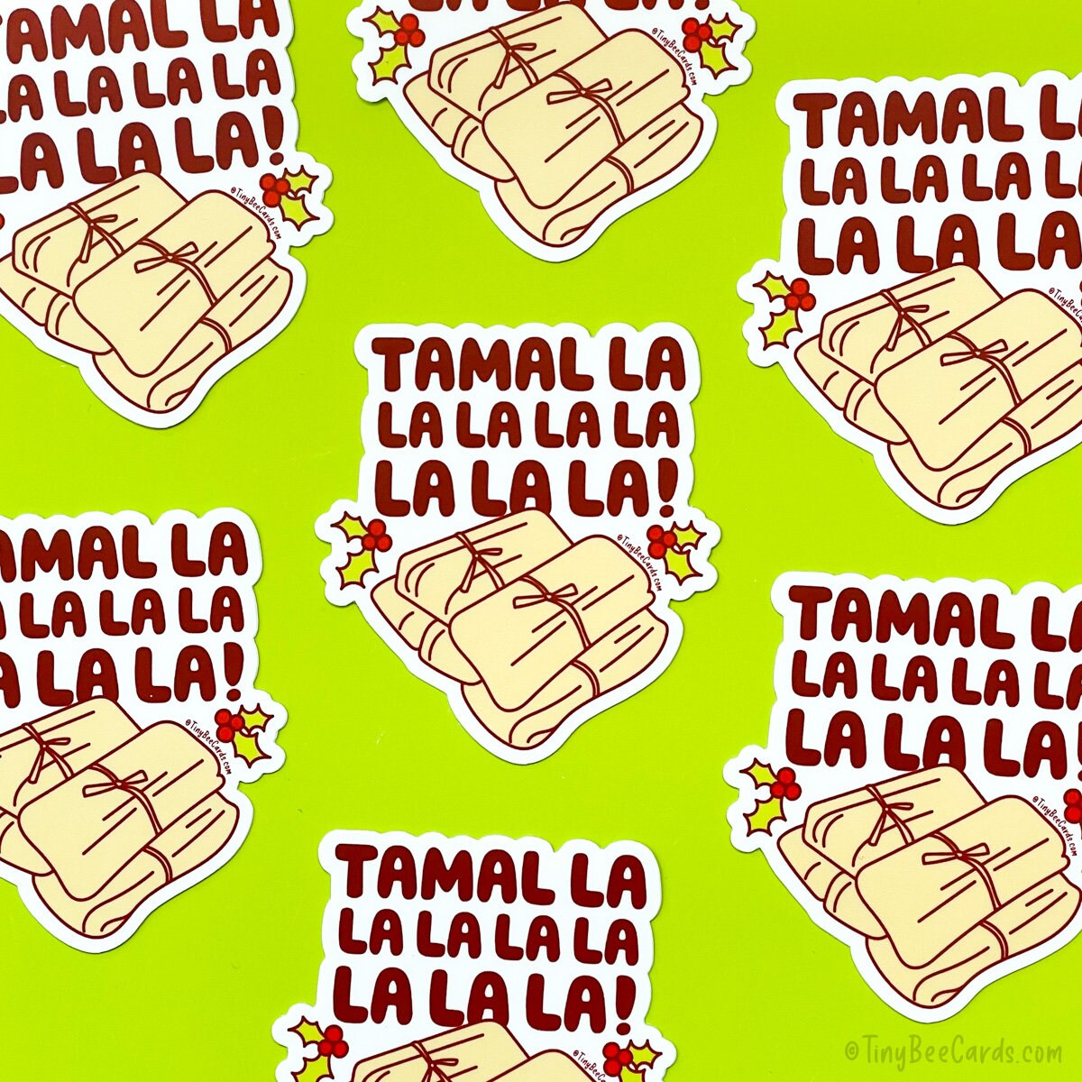 Tamales Christmas Vinyl Sticker