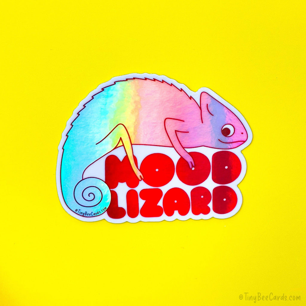 Chameleon Holo Sticker "Mood Lizard"