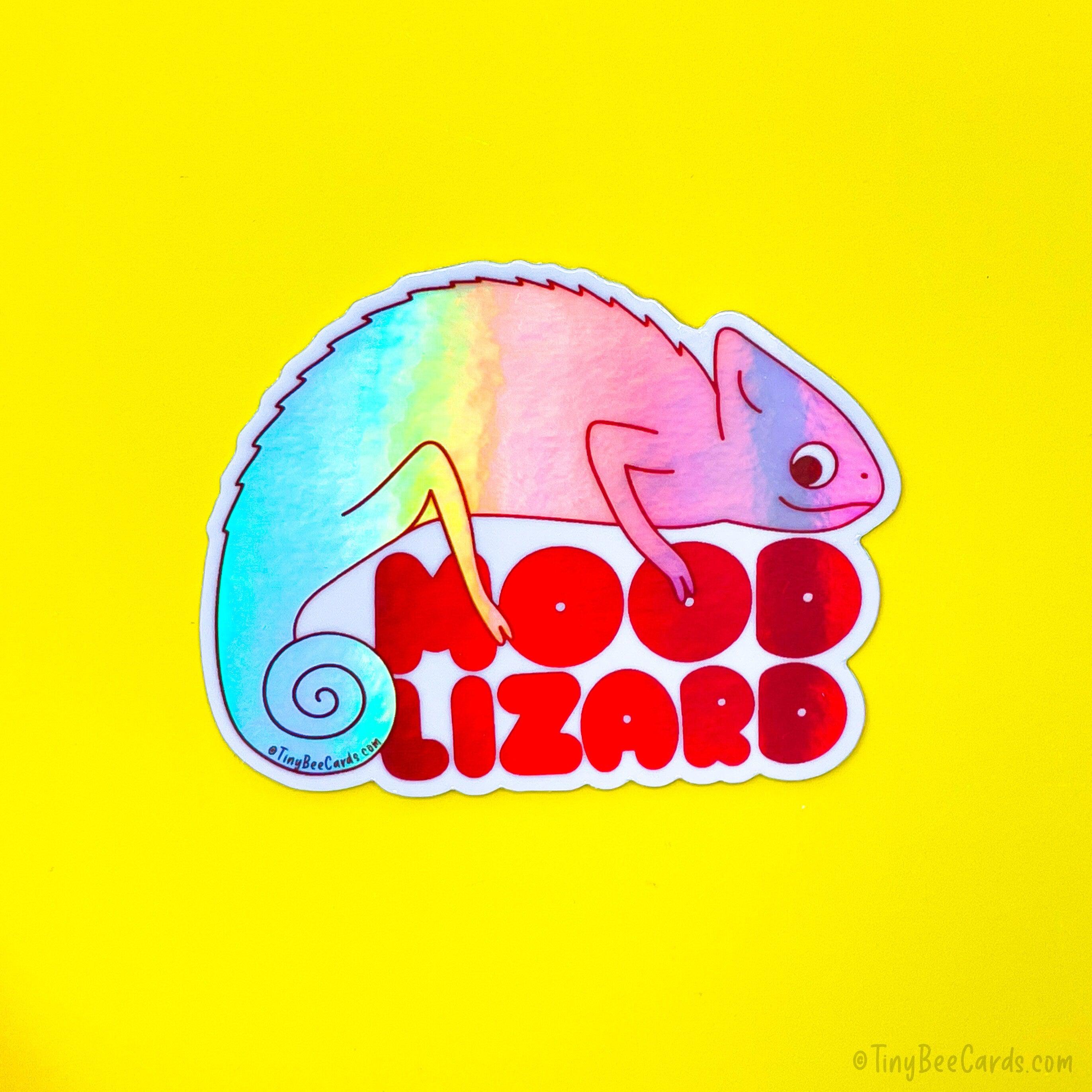 Chameleon Holo Sticker "Mood Lizard"