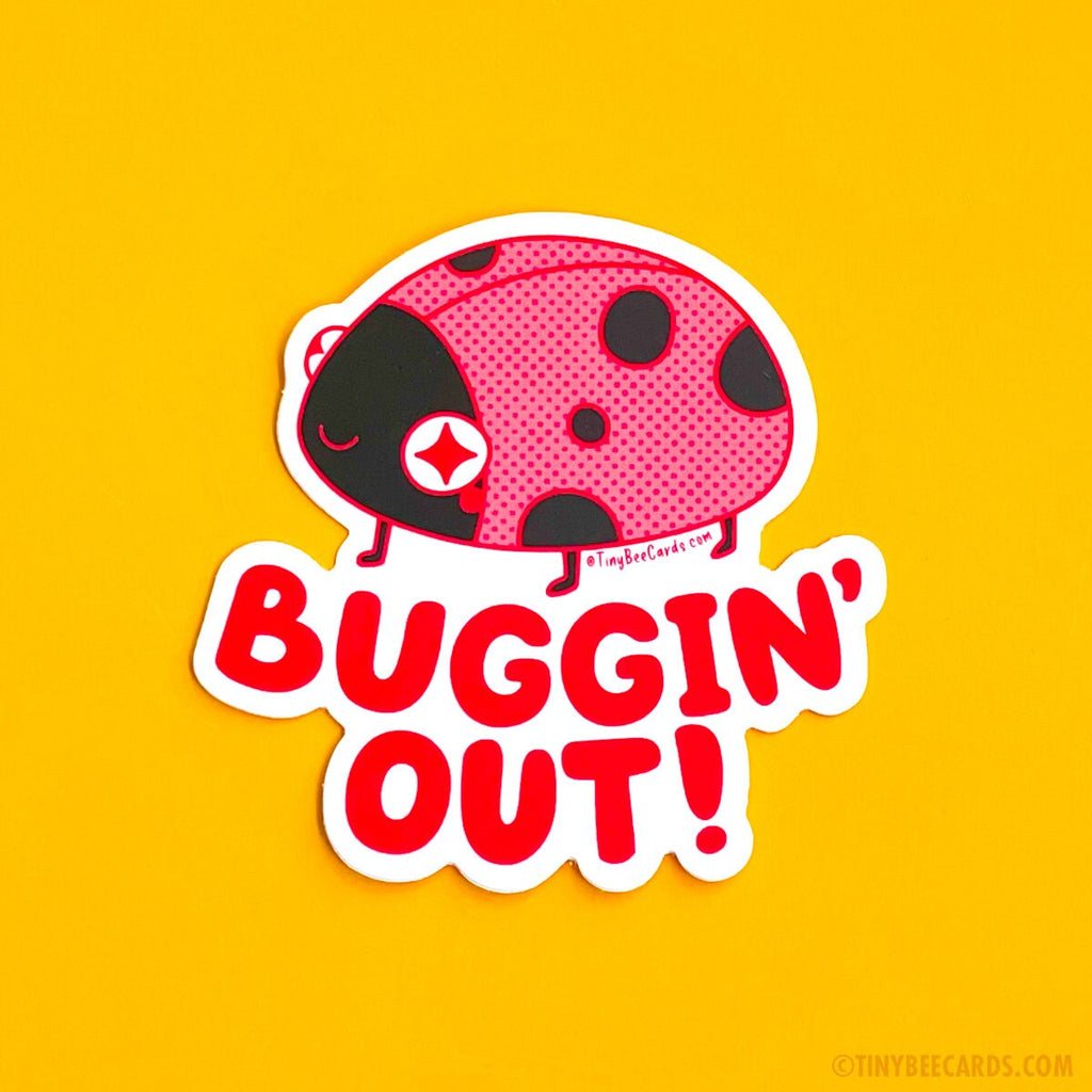 Buggin' Out Cute Ladybug Insect Vinyl Sticker