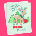 Vintage Deer Christmas Card "to a Deer Friend"