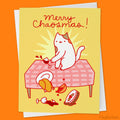 Bad Cat Christmas Card "Merry Chaosmas!"
