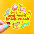 Just One More Knick-Knack Trinket Collector Vinyl Sticker