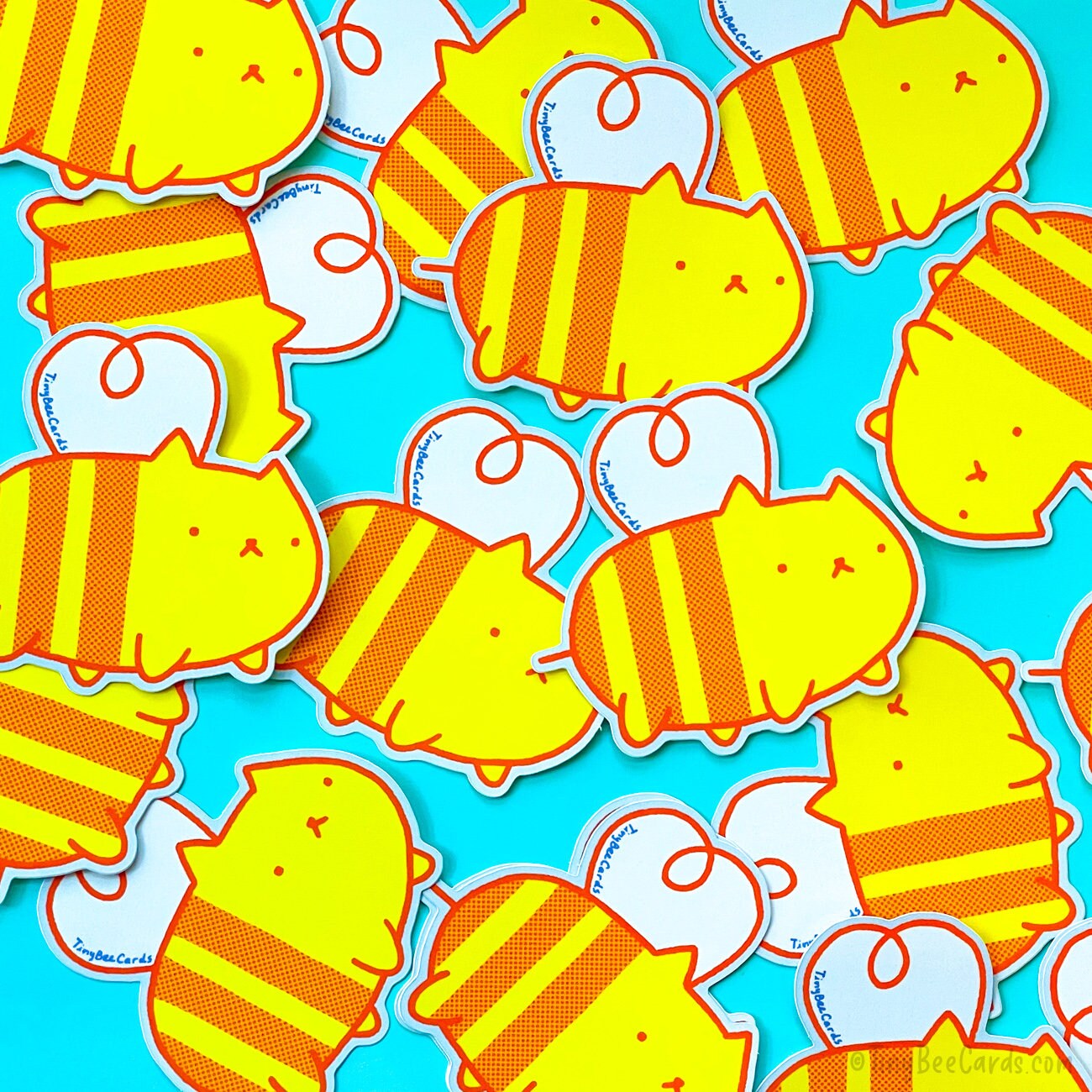 Cat Bee Vinyl Sticker