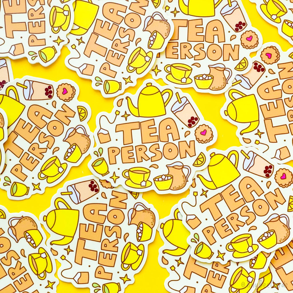 Tea Person Vinyl Sticker
