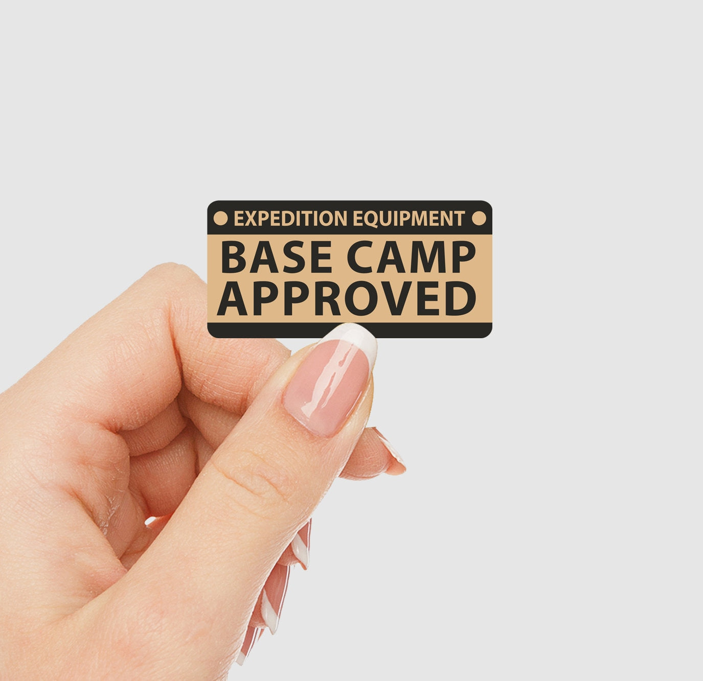 Base Camp Approved Tag Vinyl Sticker
