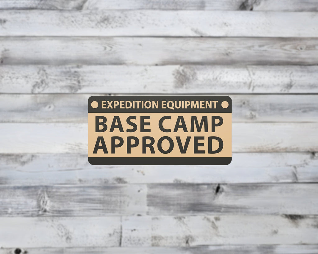 Base Camp Approved Tag Vinyl Sticker