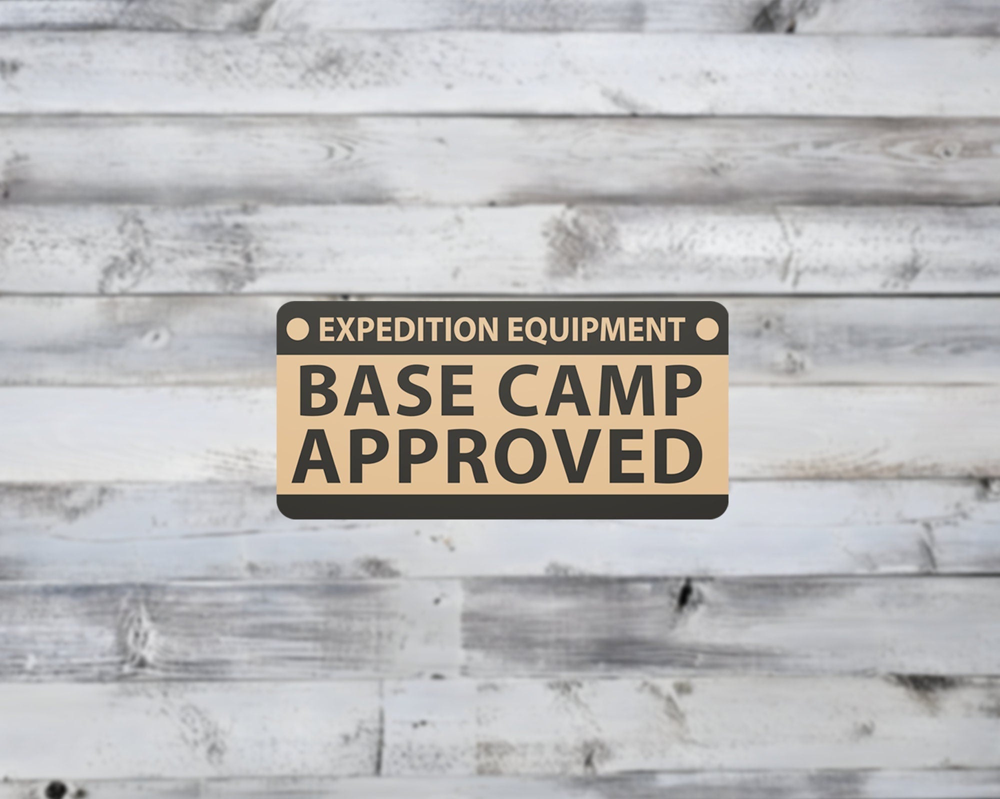 Base Camp Approved Tag Vinyl Sticker