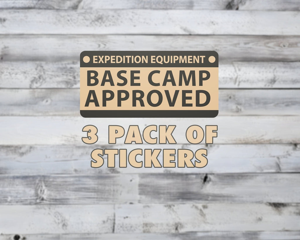 Base Camp Approved Tag Vinyl Sticker