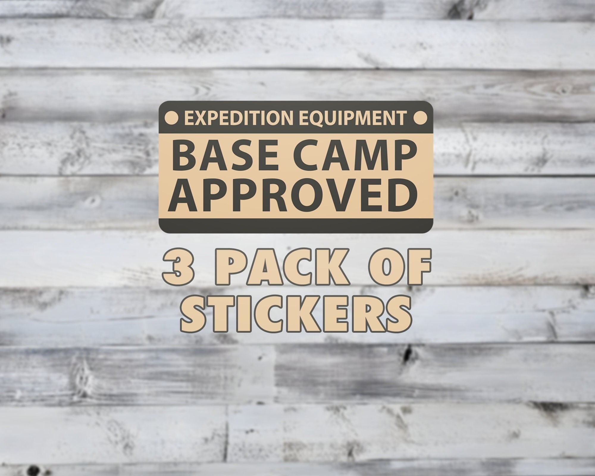 Base Camp Approved Tag Vinyl Sticker