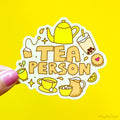 Tea Person Vinyl Sticker