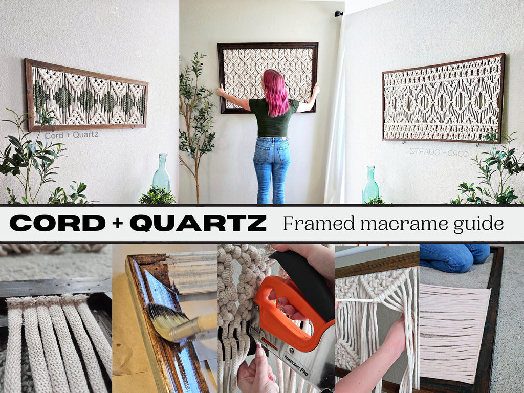 Mastering framed macrame guide. 25 page PDF how to guide for artists. Macrame patterns and tutorials. From small to extra large.
