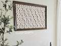 Extra large framed macrame wall hanging.