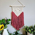 Clearance Red macrame wall hanging. Ready to ship