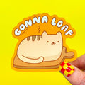 Cat Bread Loaf Vinyl Sticker "Gonna Loaf"