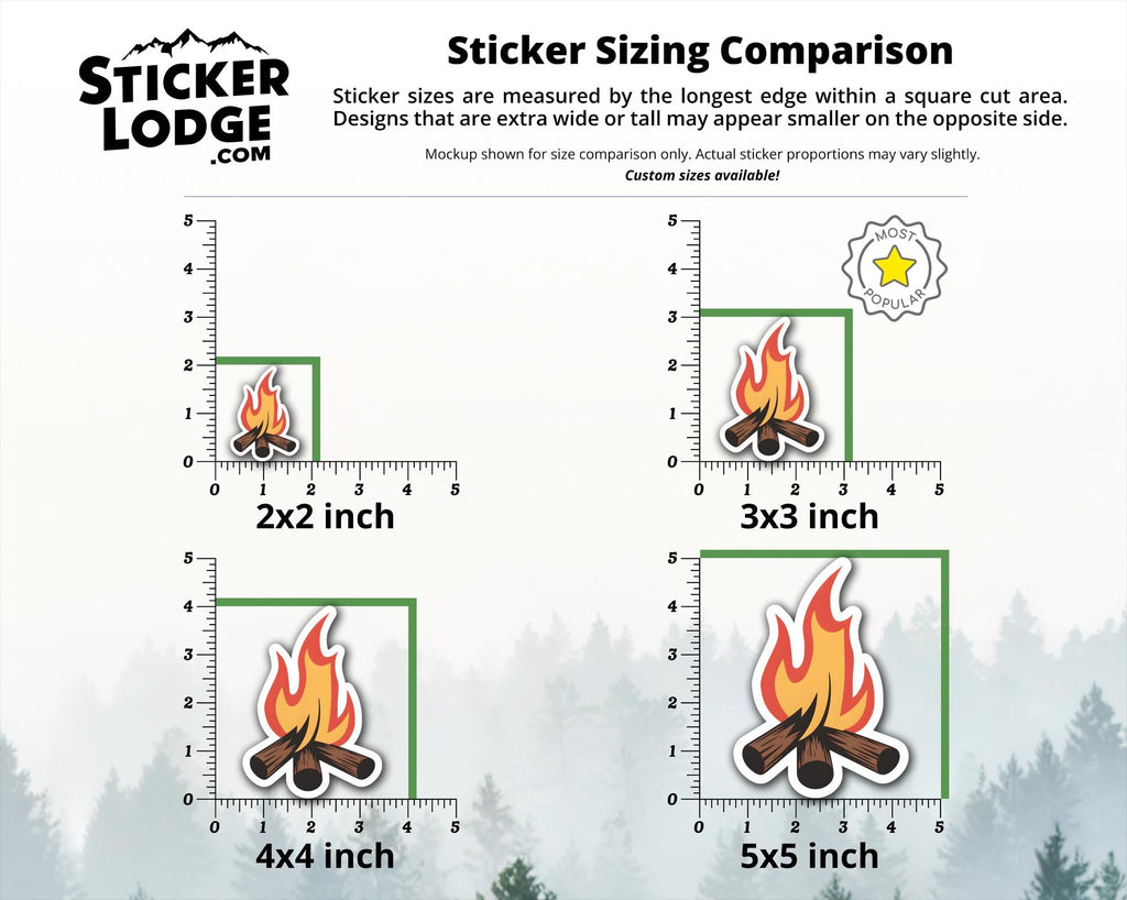 Cozy Campfire Vinyl Sticker