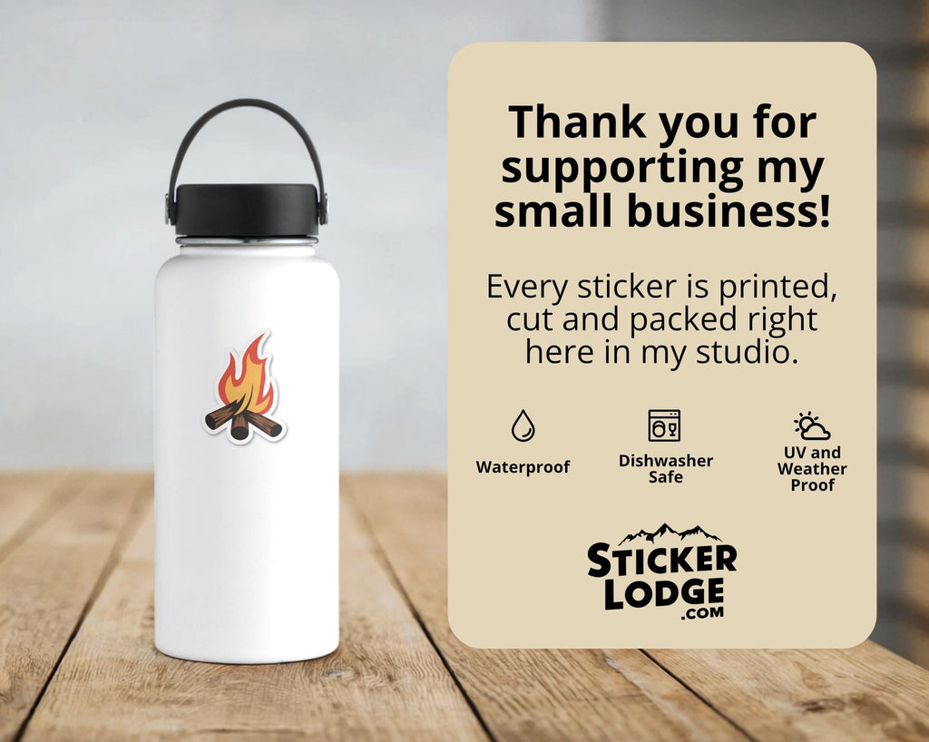 Cozy Campfire Vinyl Sticker