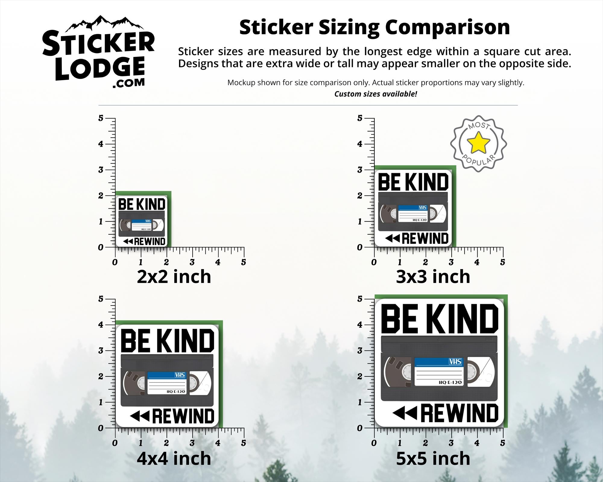 Be Kind Rewind Retro VHS Tape Vinyl Sticker
