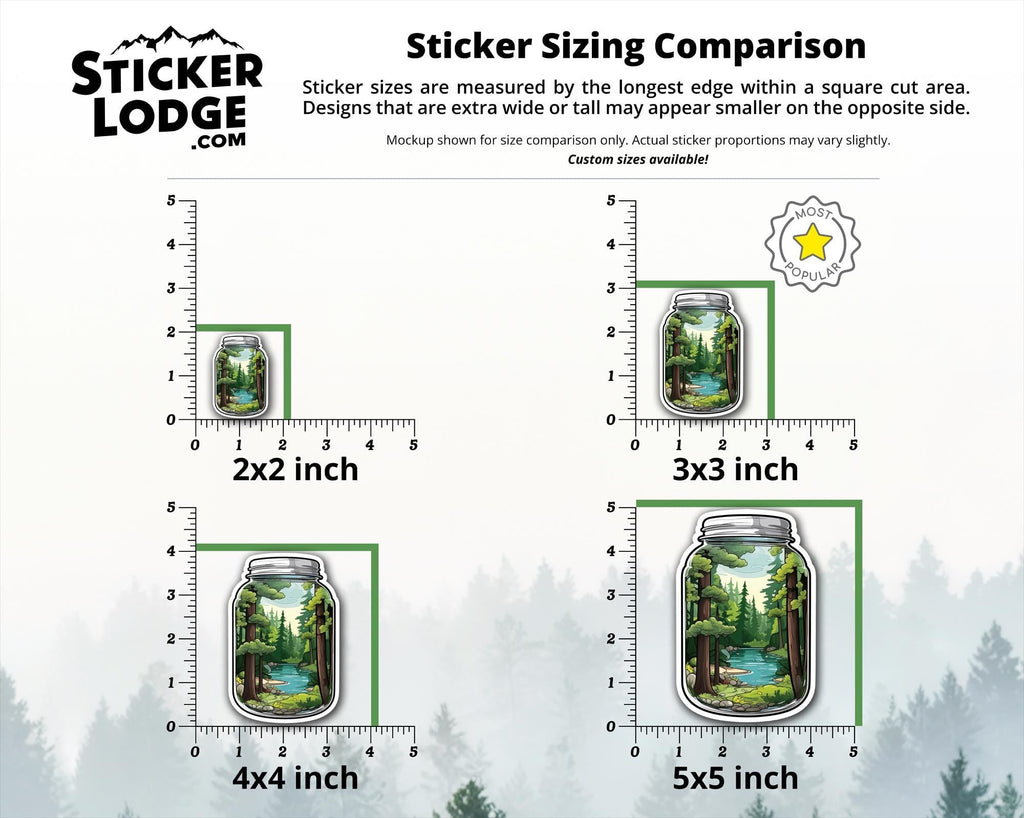 Nature in a Jar Vinyl Sticker