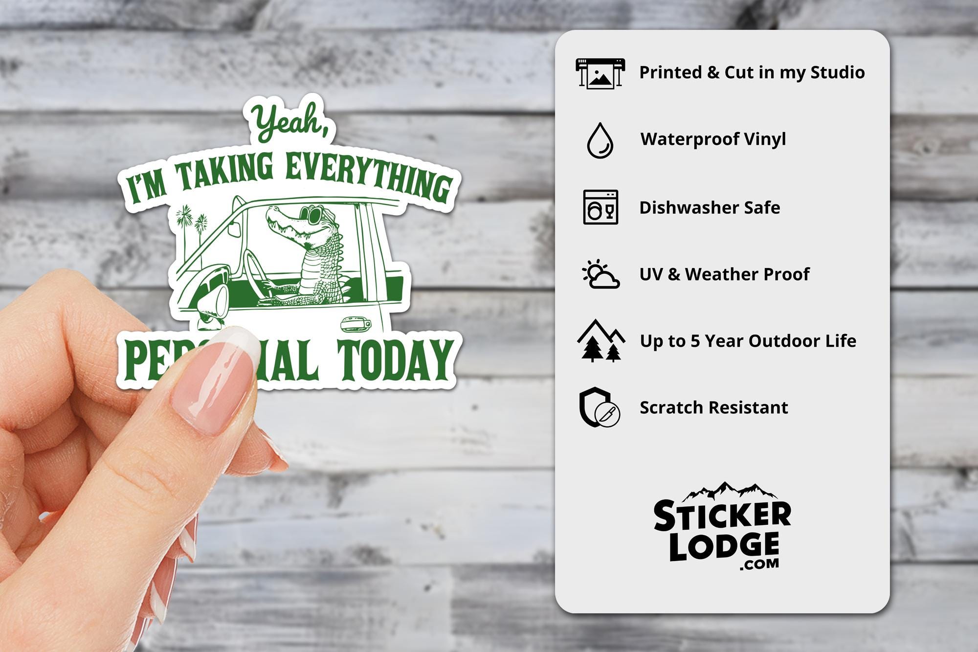 Yeah I'm Taking Everything Personal Today Vinyl Sticker