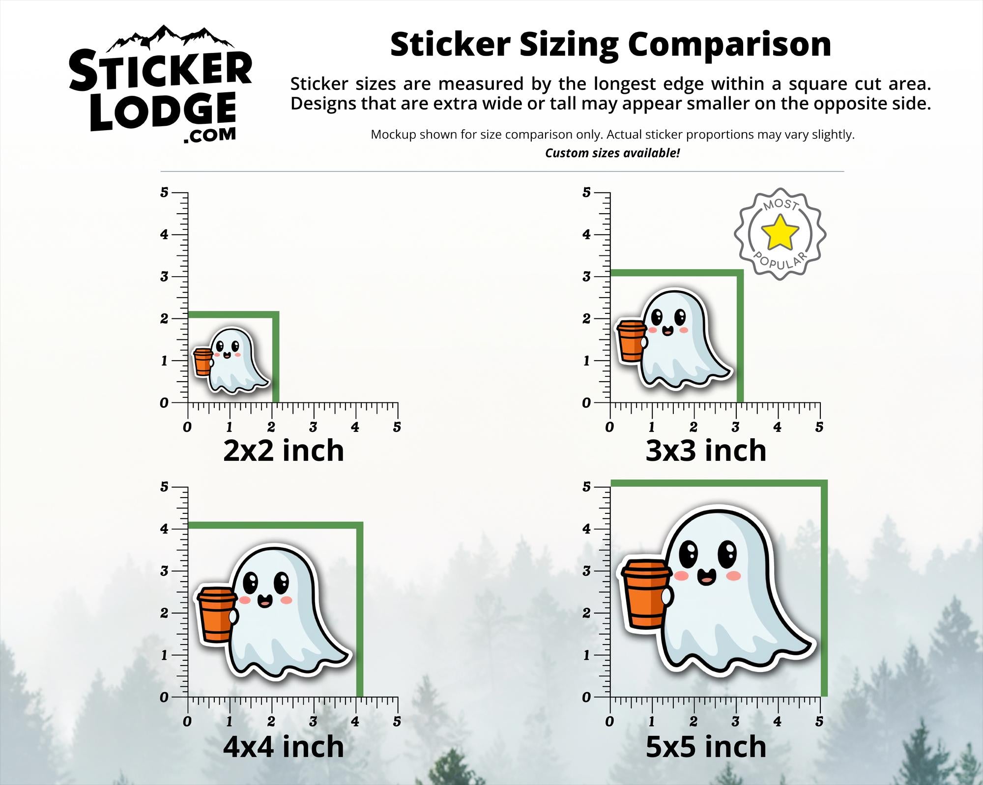 Ghost Pumpkin Spice Latte Coffee Vinyl Sticker