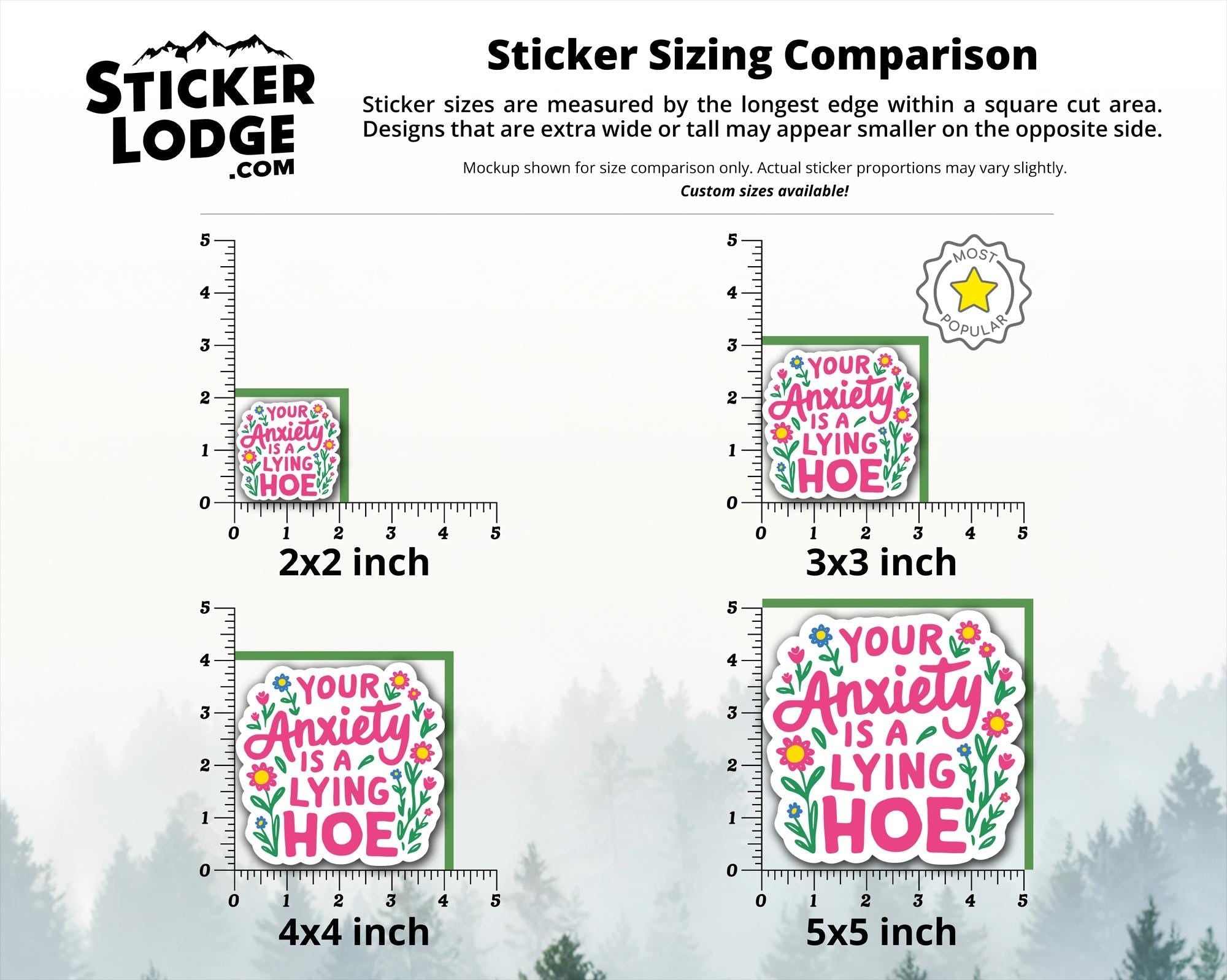 Your Anxiety Is A Lying Hoe Vinyl Sticker