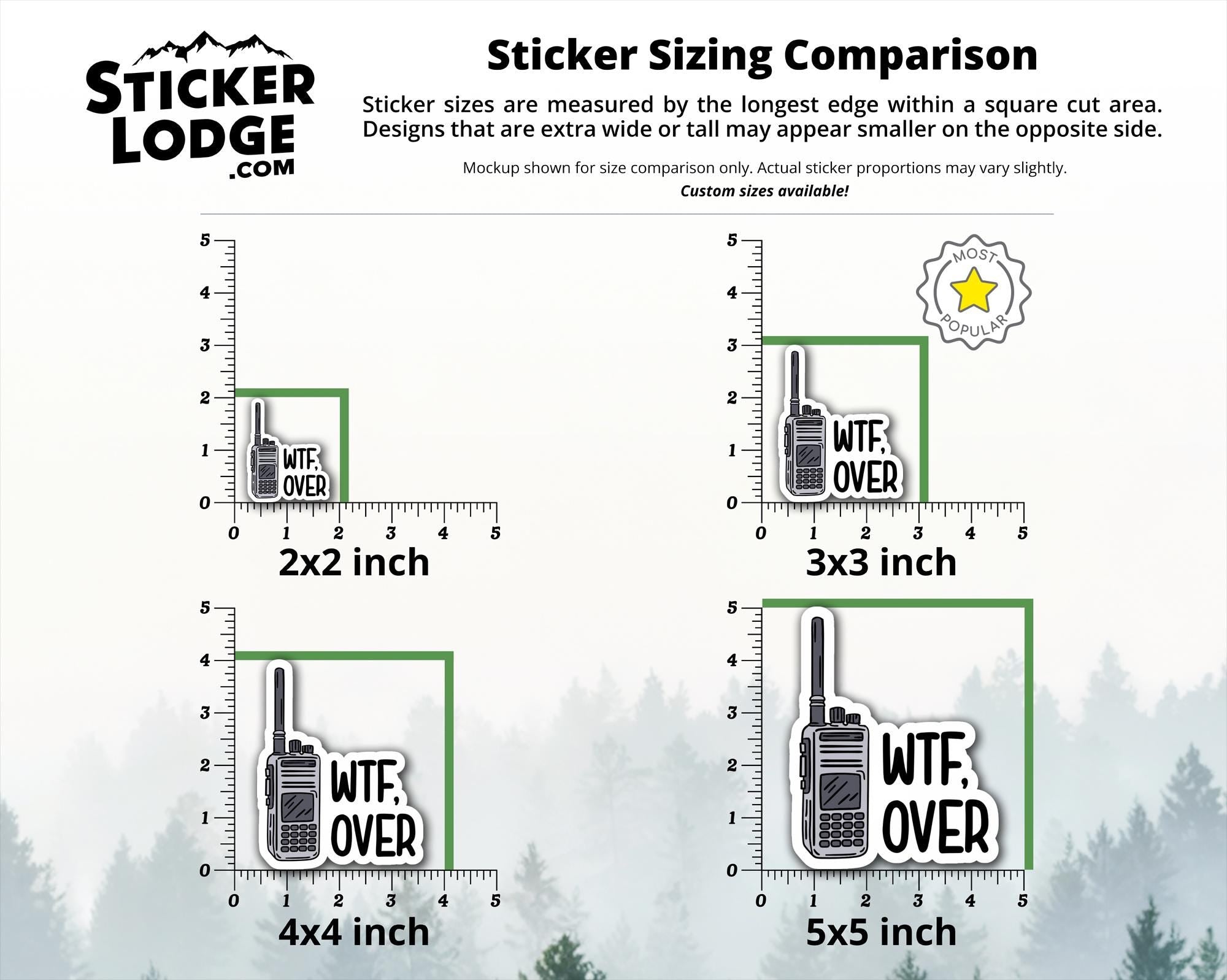 WTF, Over Vinyl Sticker