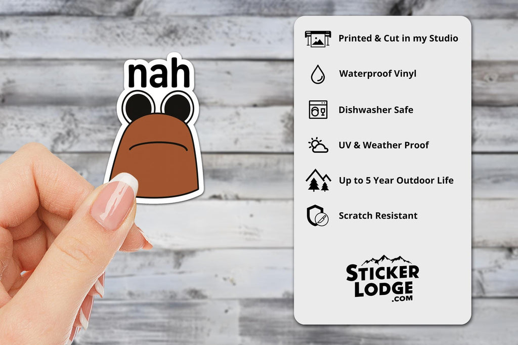 Nah Marcus The Worm Vinyl Sticker