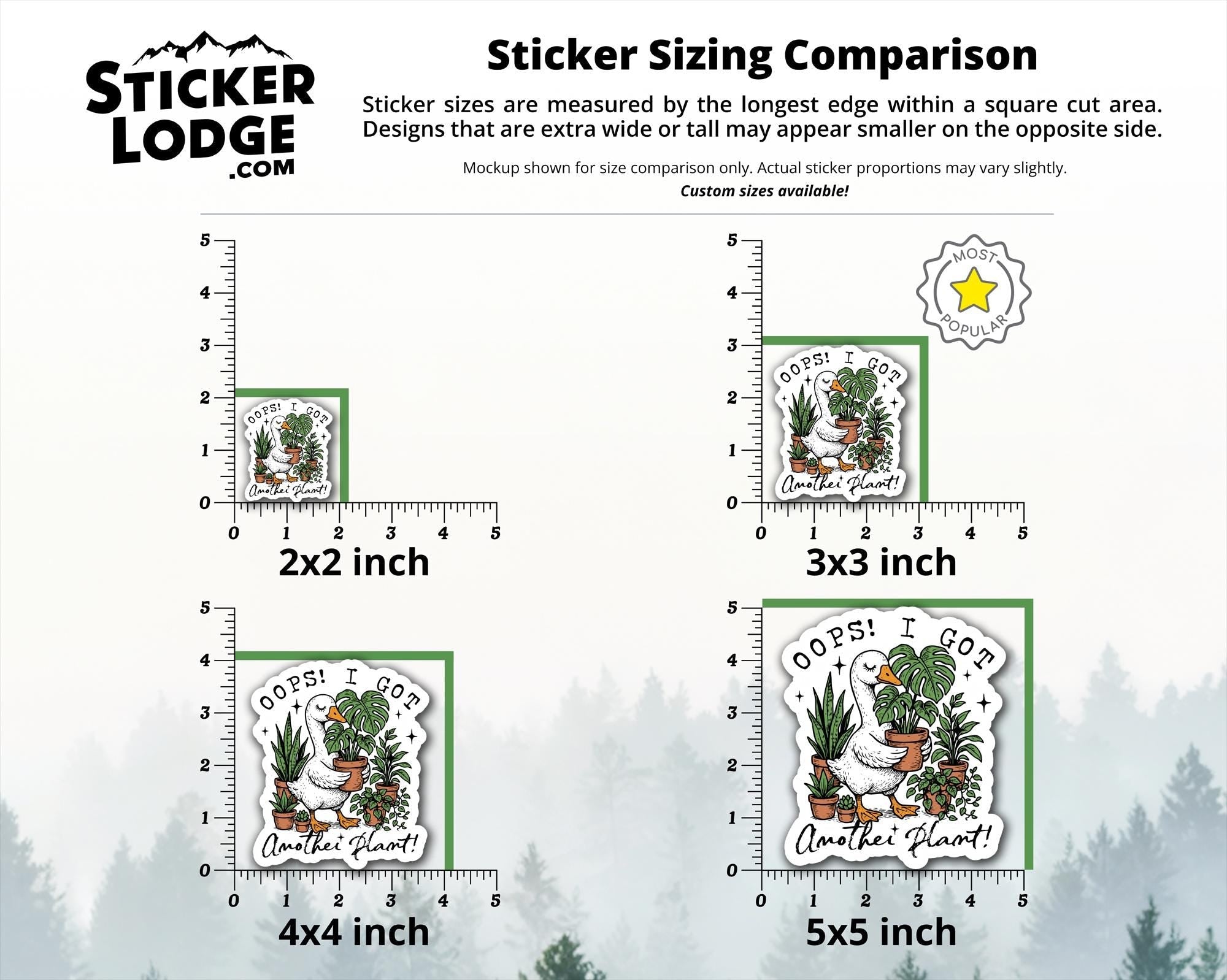 Oops I Got Another Plant Goose Vinyl Sticker