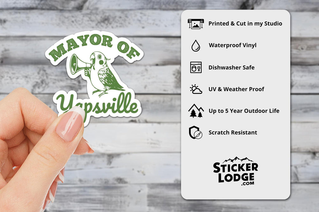 Mayor of Yapsville Vinyl Sticker