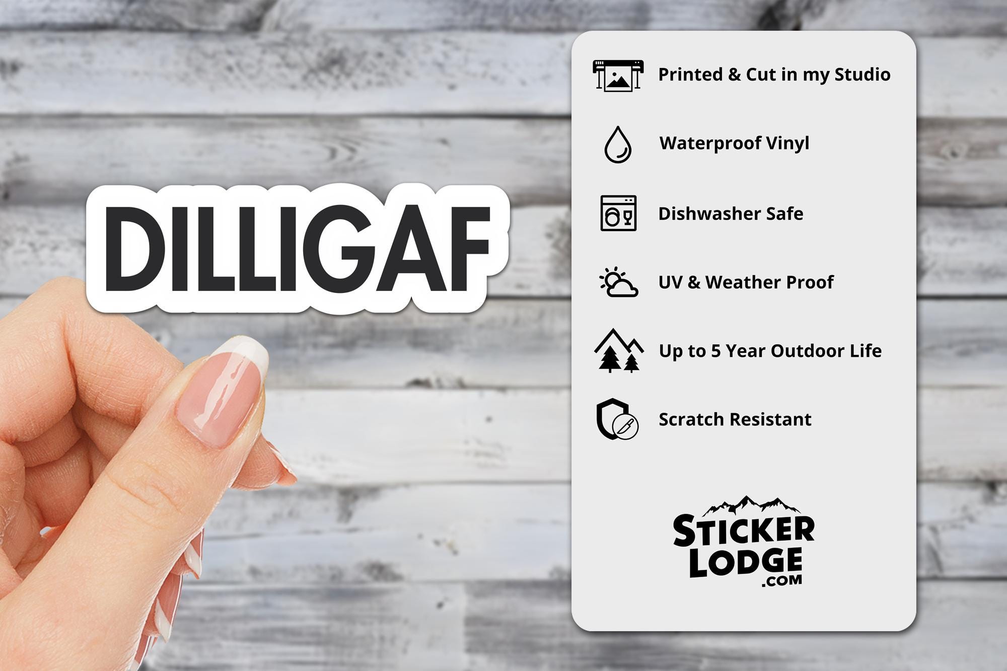 DILLIGAF Vinyl Sticker