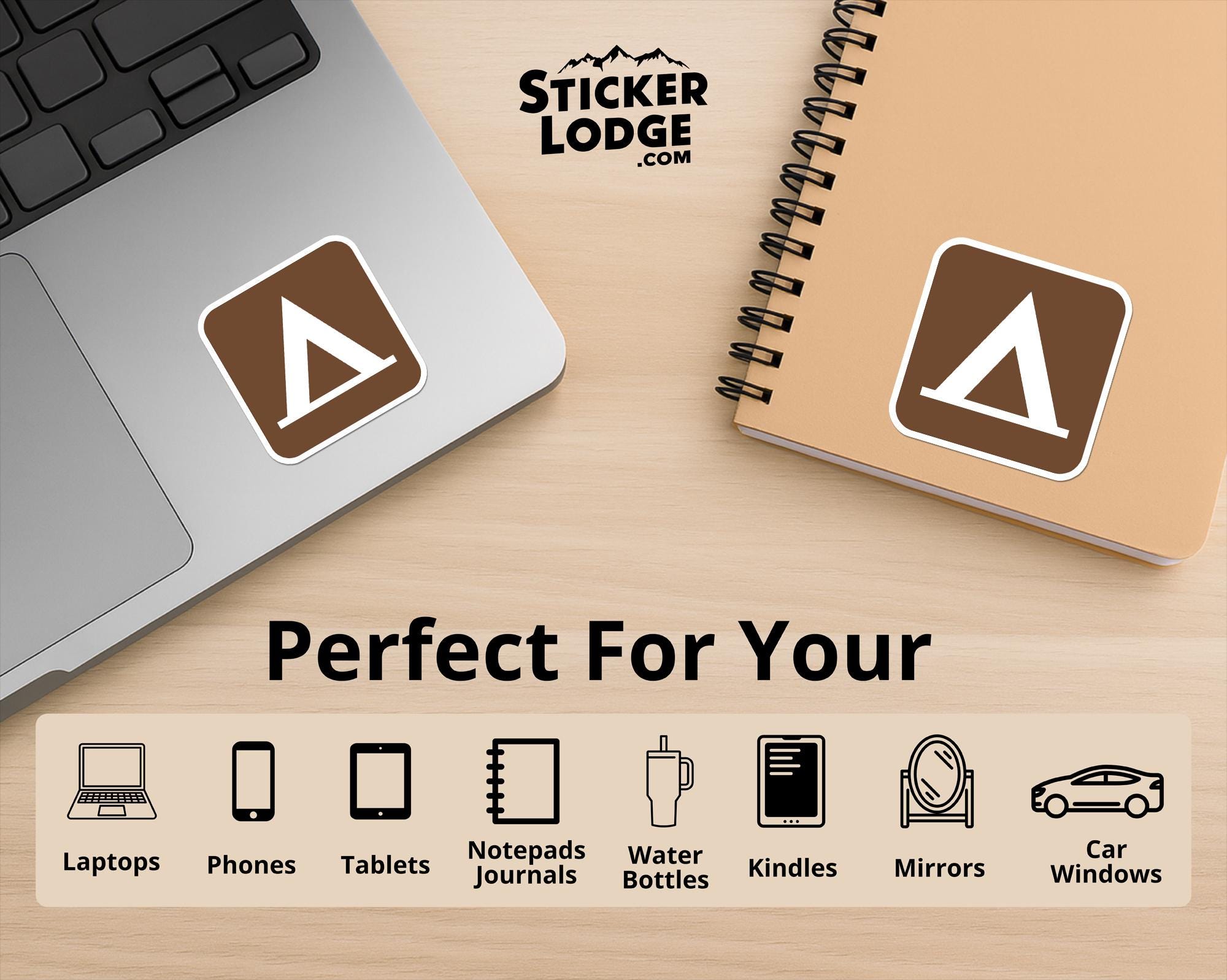 Camping National Park Symbol Vinyl Sticker